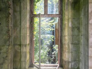 Photographie d'une fenêtre d'un Château.