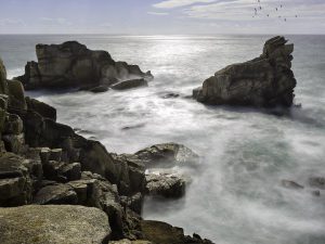 Photographie d'un bord de plage.